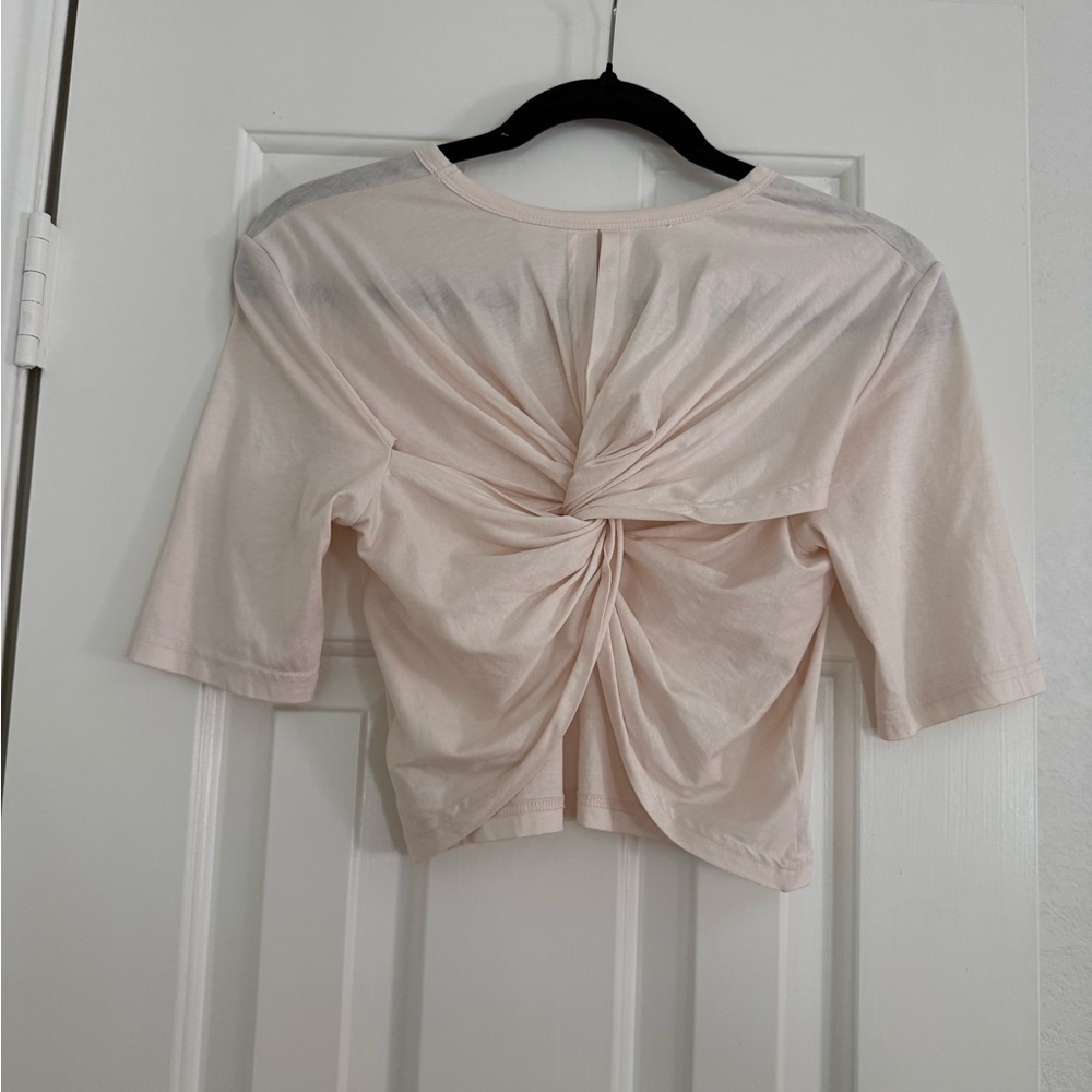 Dion Lee Twist-Back Crop Top in Soft Blush Size 4